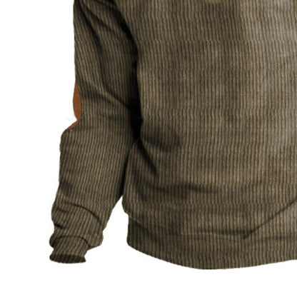 Herren Sweatshirt mit Stehkragen und langen Ärmeln für Outdoor-Aktivitäten