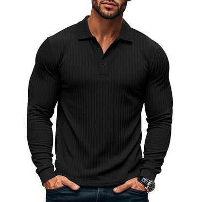 Herren Langarm Poloshirt mit Stretch-Komfort