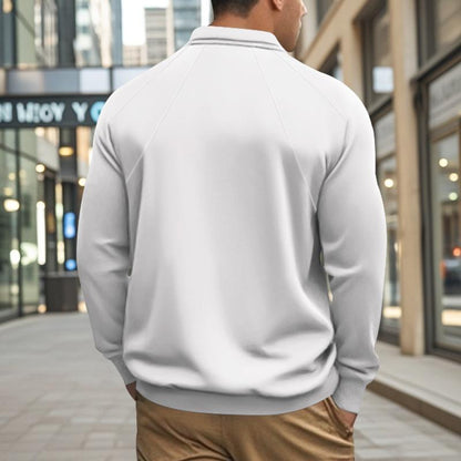 Herren Langarm Poloshirt mit Raglanärmeln