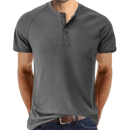 Herren Henleyshirt im Tough-Guy-Stil mit kurzen Ärmeln