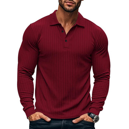 Herren Langarm Poloshirt mit Stretch-Komfort