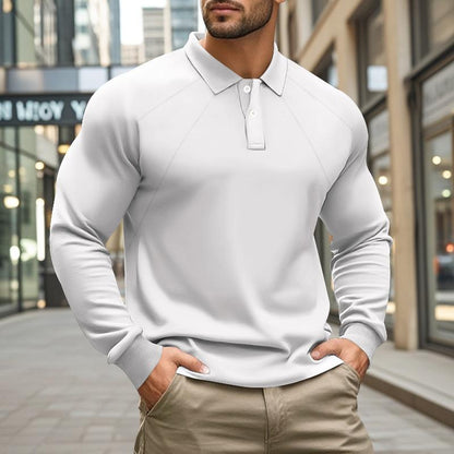 Herren Langarm Poloshirt mit Raglanärmeln