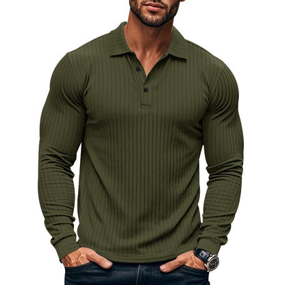 Herren Langarm Poloshirt mit Stretch-Komfort