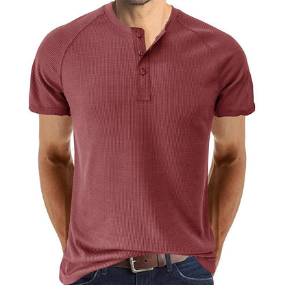 Herren Henleyshirt im Tough-Guy-Stil mit kurzen Ärmeln