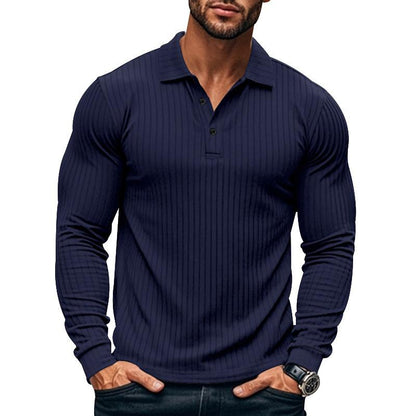 Herren Langarm Poloshirt mit Stretch-Komfort