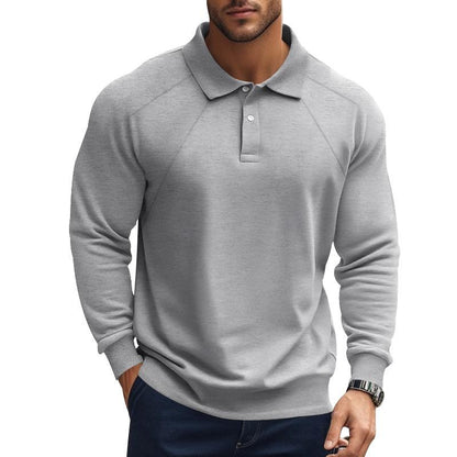 Herren Langarm Poloshirt mit Raglanärmeln