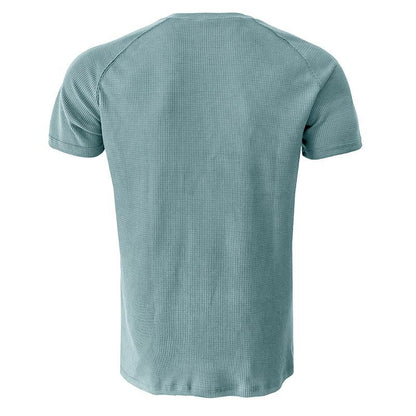 Herren Henleyshirt im Tough-Guy-Stil mit kurzen Ärmeln