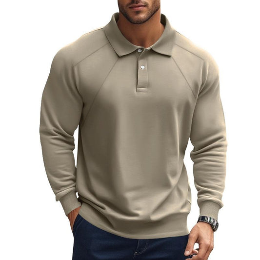 Herren Langarm Poloshirt mit Raglanärmeln