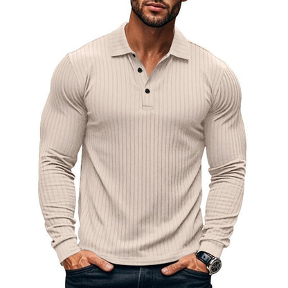 Herren Langarm Poloshirt mit Stretch-Komfort