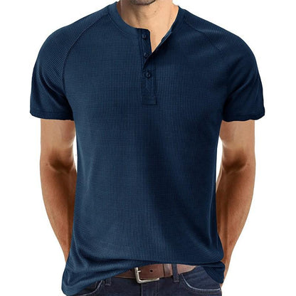 Herren Henleyshirt im Tough-Guy-Stil mit kurzen Ärmeln