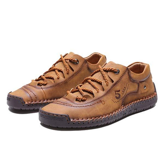 Herren Freizeit-Ledersneaker mit rutschfester Sohle