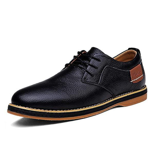 Herren Leder-Schnürschuhe im Business-Casual-Stil