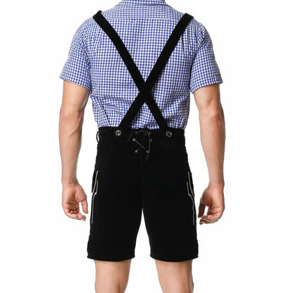 Traditionelles Herren-Lederhosen-Outfit mit Hosenträgern – ideal fürs Oktoberfest