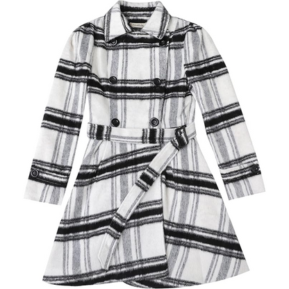 Doppelreihiger Woll-Peacoat mit Gürtel