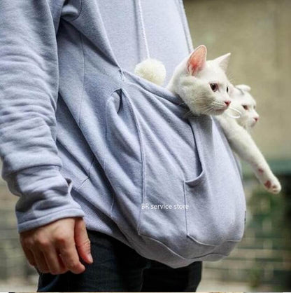 Komfortable Hoodie mit Katzentasche