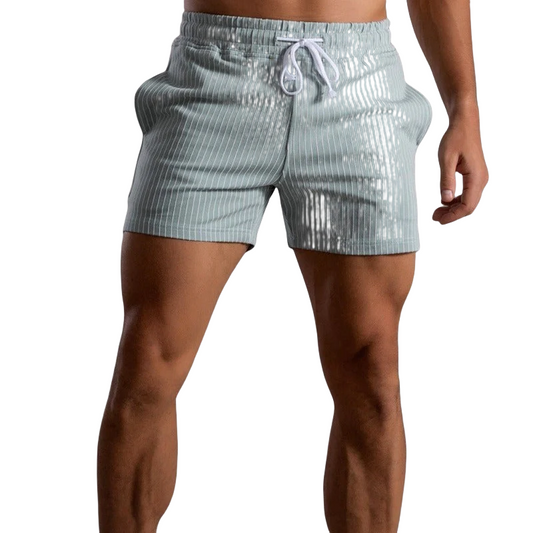 Sportliche Herren-Shorts mit körpernaher Passform und Kordelzug