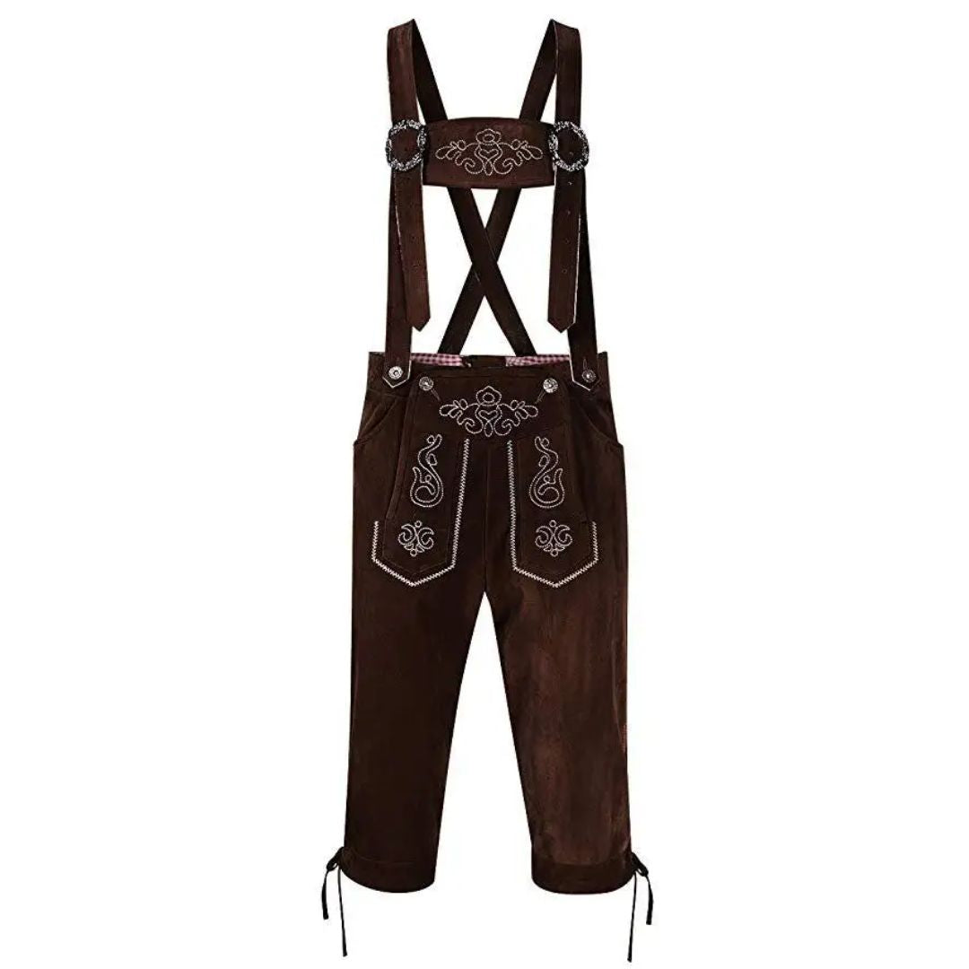 Traditionelle Lederhose mit Hosenträgern für das Oktoberfest