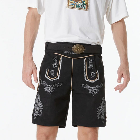 Kurze bayerische Lederhose für Herren – authentisch für das Oktoberfest
