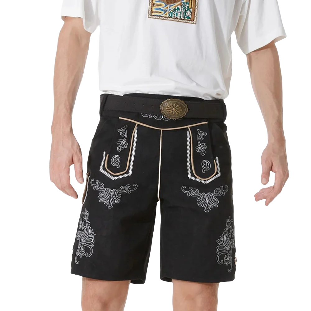 Kurze bayerische Lederhose für Herren – authentisch für das Oktoberfest