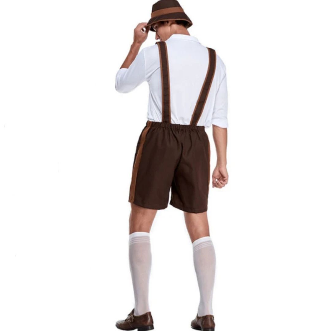 Bayerisches Trachten-Komplettset mit kurzer Lederhose – ideal fürs Oktoberfest
