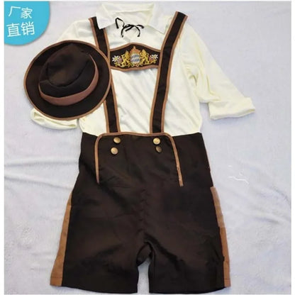 Bayerisches Herren-Kostüm mit Lederhose für das Oktoberfest