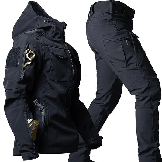 Taktisches Herren Outdoor-Set – Winddichte Jagdjacke & Cargohose