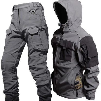 Taktisches Herren Outdoor-Set – Winddichte Jagdjacke & Cargohose