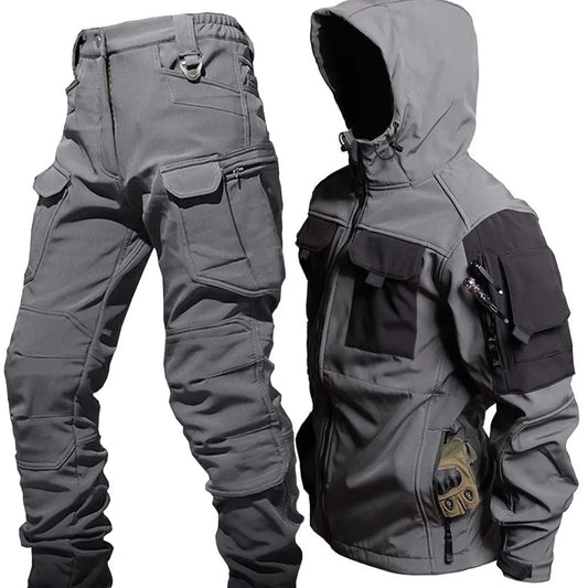 Taktisches Herren Outdoor-Set – Winddichte Jagdjacke & Cargohose