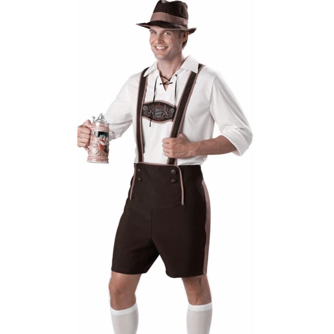 Bayerisches Trachten-Komplettset mit kurzer Lederhose – ideal fürs Oktoberfest