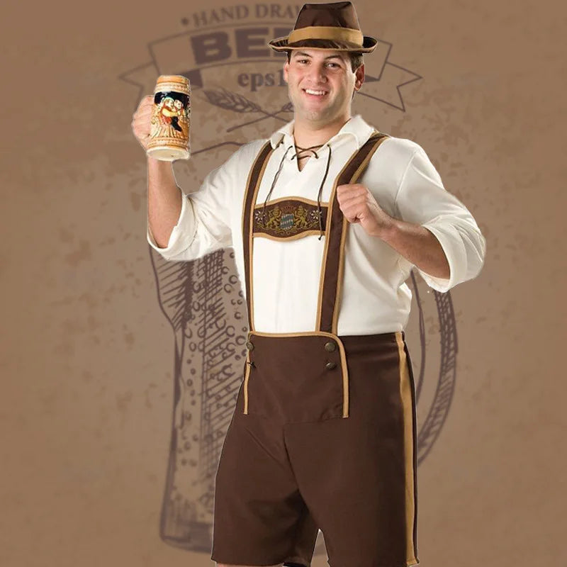 Bayerisches Herren-Kostüm mit Lederhose für das Oktoberfest