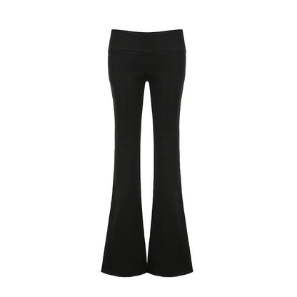 Damen Yoga Stretch Schlaghose mit hohem Bund