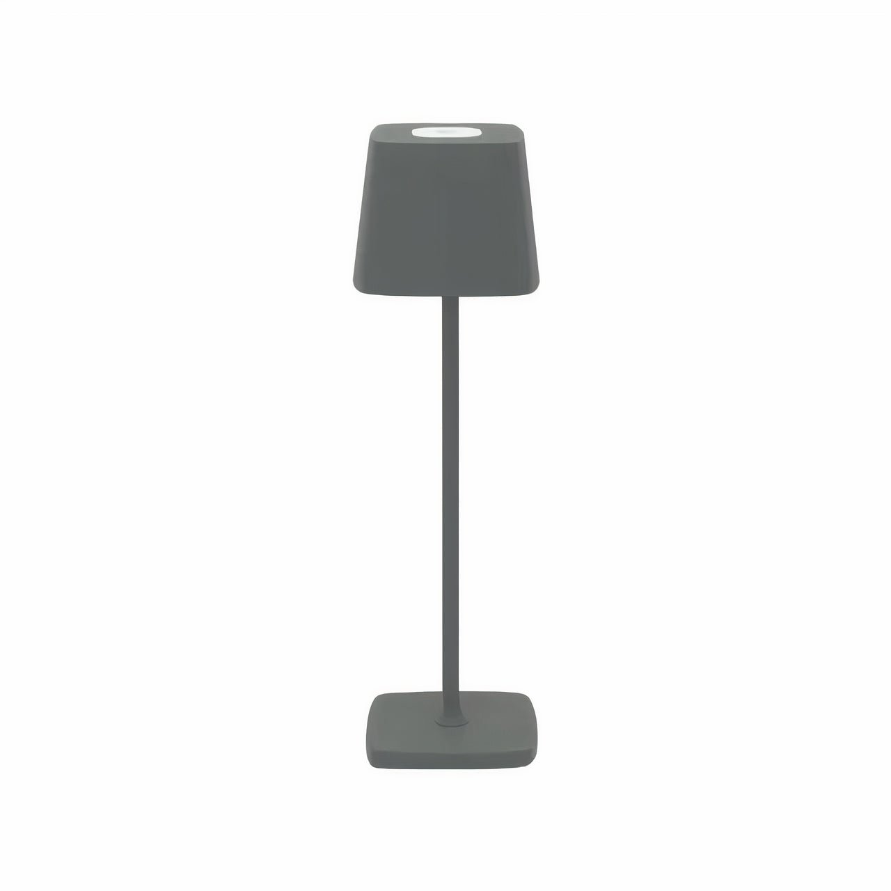 Kabellose LED-Tischlampe mit eckigem Schirm und Touch-Dimmer
