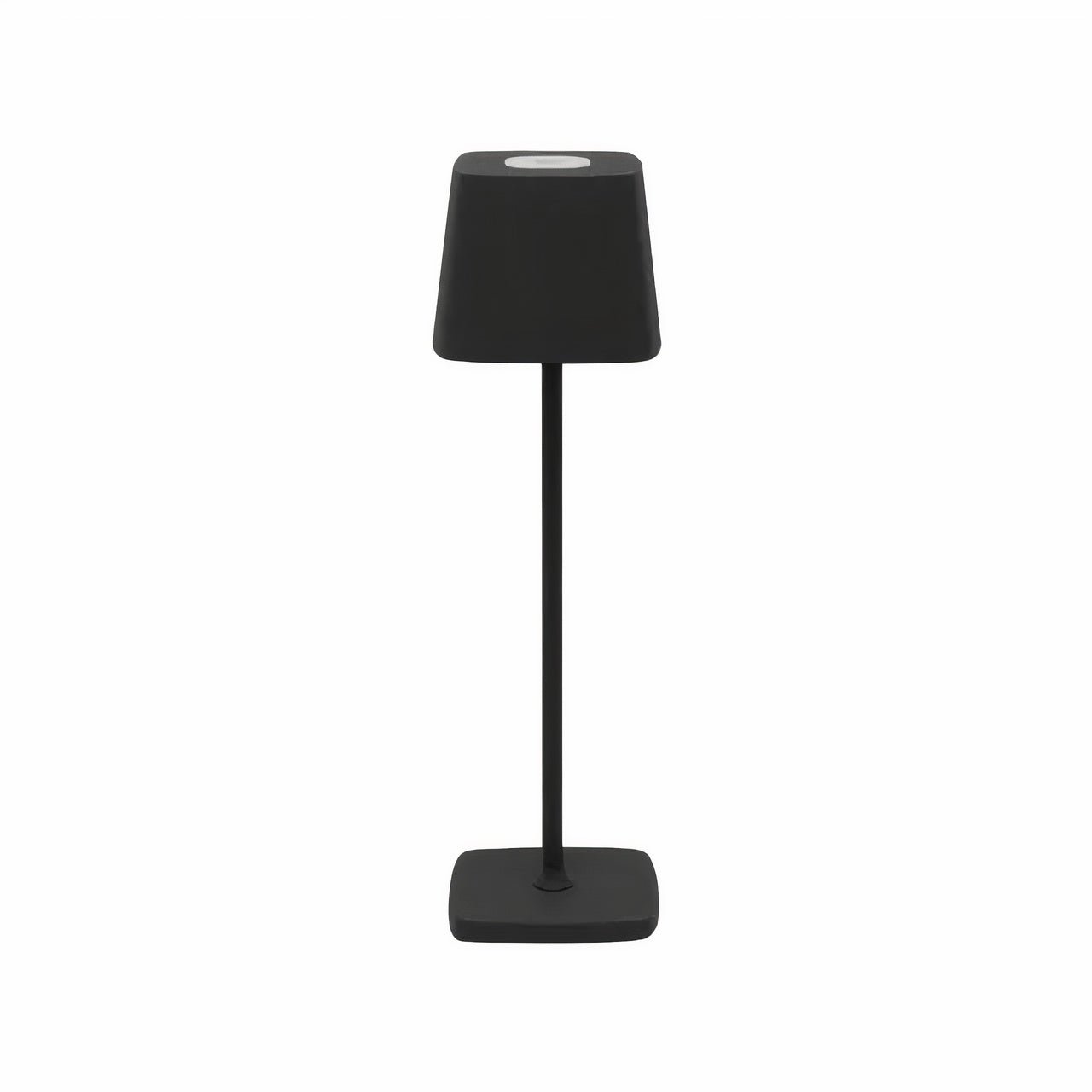 Kabellose LED-Tischlampe mit eckigem Schirm und Touch-Dimmer