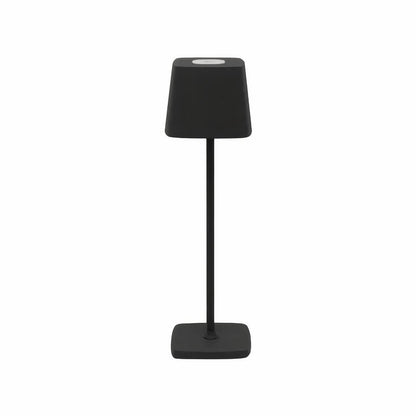 Kabellose LED-Tischlampe mit eckigem Schirm und Touch-Dimmer