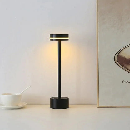 Kabellose LED-Tischlampe mit Touch & Dimmfunktion – tragbar, modern, rundes Design
