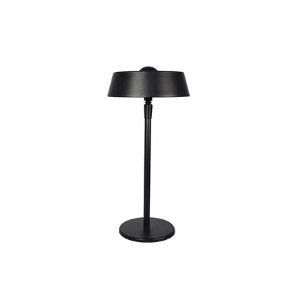 Minimalistische LED-Tischlampe mit flachem Schirm