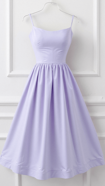 Midikleid mit Spaghettiträgern