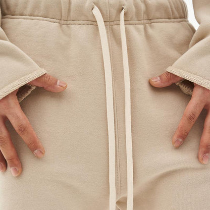 Herren Baumwoll-Shorts mit Rohkanten und Loose Fit