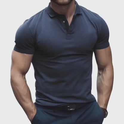 Herren Slim Fit Kurzarm Poloshirt aus Baumwolle