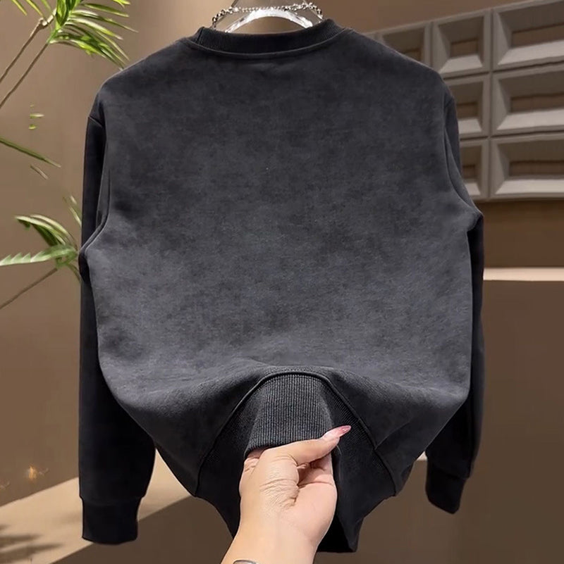 Lässiges Sweatshirt mit Rundhalsausschnitt für Herren