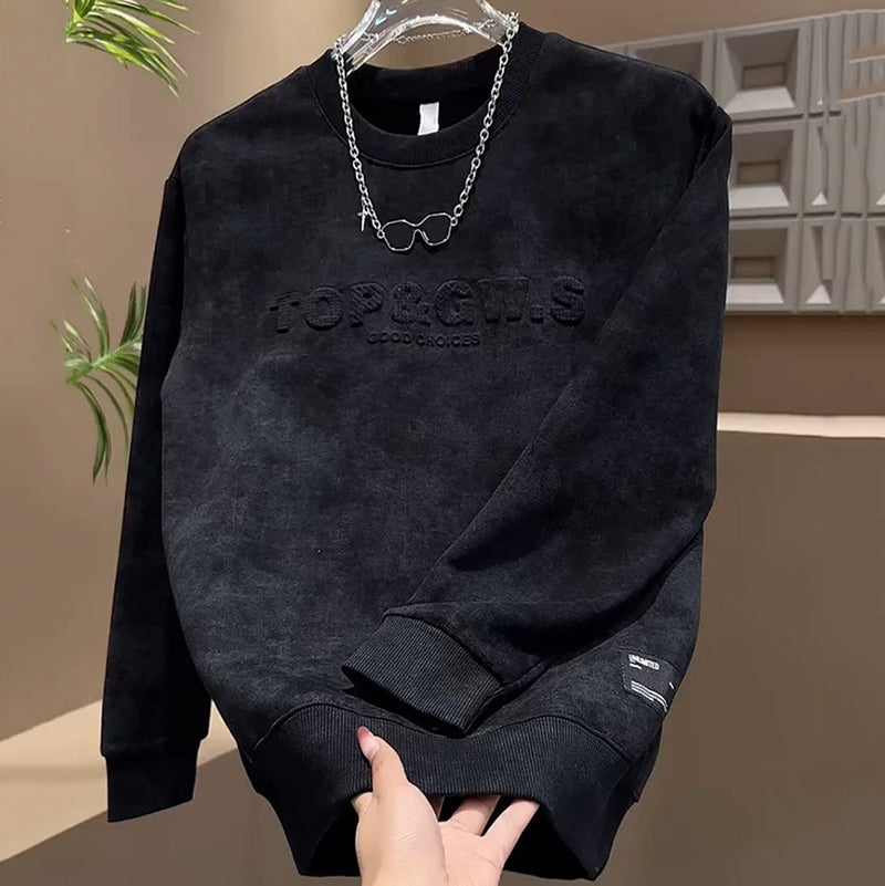 Lässiges Sweatshirt mit Rundhalsausschnitt für Herren