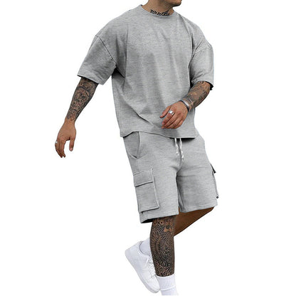 👕 50% RABATT! 🔥 Set aus Freizeit-T-Shirt mit Kurzen Ärmeln & Shorts für Herren – Bequemer Schnitt, Leichter Stoff & Perfekt Für Warme Tage ☀️