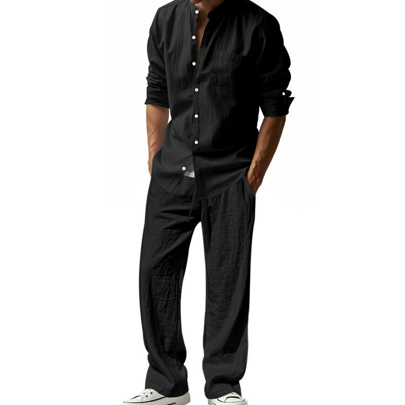 Herren Freizeit-Set – atmungsaktives Hemd & Hose – bequem, leicht & vielseitig – ideal für Sommer, Alltag & Reisen