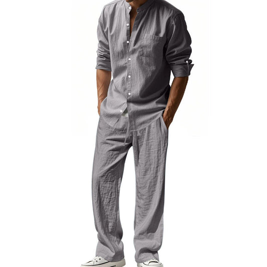 Herren Freizeit-Set – atmungsaktives Hemd & Hose – bequem, leicht & vielseitig – ideal für Sommer, Alltag & Reisen