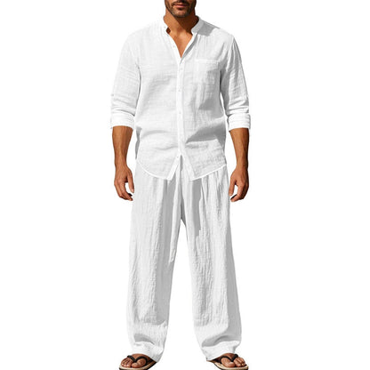 Herren Freizeit-Set – atmungsaktives Hemd & Hose – bequem, leicht & vielseitig – ideal für Sommer, Alltag & Reisen