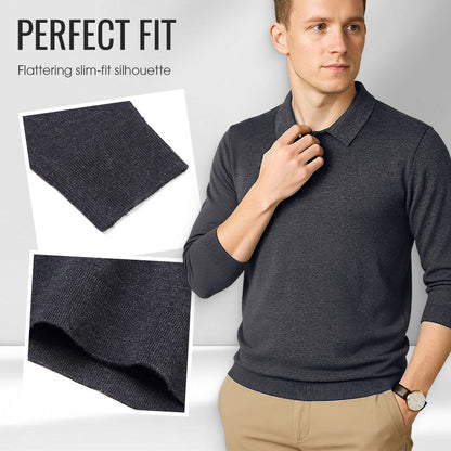 🔥Black-Friday-Mega-Angebot – 50 % Rabatt!🔥Herren Freizeit-Langarmshirt mit Kragen