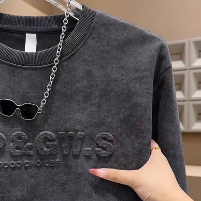 Lässiges Sweatshirt mit Rundhalsausschnitt für Herren