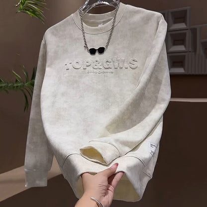 Lässiges Sweatshirt mit Rundhalsausschnitt für Herren