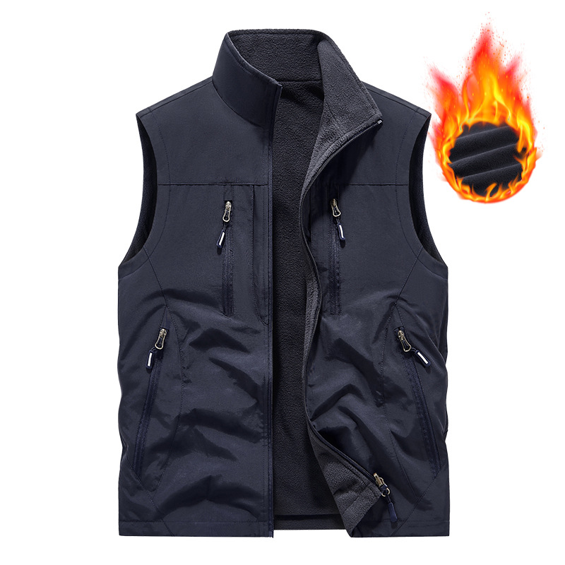 🔥Black-Friday-Mega-Angebot – 50 % Rabatt!🔥Herren ärmellose Weste in großen Größen mit Taschen