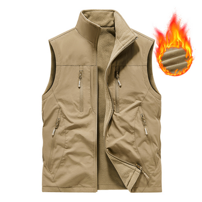 🔥Black-Friday-Mega-Angebot – 50 % Rabatt!🔥Herren ärmellose Weste in großen Größen mit Taschen
